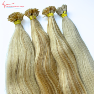 ผมต่อปลายแบนสีน้ำตาลหยักธรรมชาติและสีเต็มทั้งหมดมีอยู่ในคลังสินค้าวาดคู่ - Product Image 4