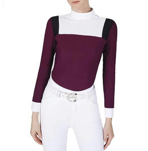 Camisas Ecuestres para Mujer, Diseño Personalizado OEM, Mangas Largas, Fabricación de Primera Calidad, Poliéster/Spandex para Montar a Caballo - Product Image 1