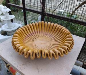 Cuenco artesanal de mármol con borde de volantes, decoración elegante para el hogar, Idea de regalo única, Decoración de cocina de servicio de granja moderna - Product Image 2