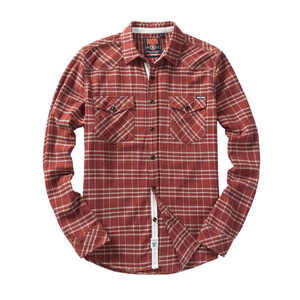 YARN DYED New Men's <b>Shirts</b> Casual Cotton Loose Winter Handsome Vintage Plaid <b>Mandarin</b> <b>Collar</b> Quick Dry Anti-Wrinkle Breathable - Product Image 1