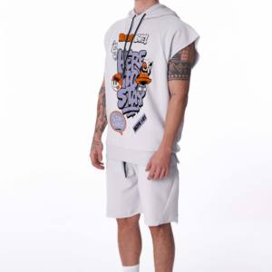 Custom Low Moq Products 2 Piece <b>Men</b> Summer Male <b>Hoodie</b> <b>Short</b> <b>Sets</b> Sports Tracksuit <b>Set</b> for Sale Hoodies <b>and</b> <b>Shorts</b> <b>Set</b> for Boys - Product Image 2