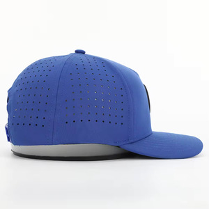 Vente chaude 6 panneaux structurés 100% casquettes de baseball en maille de coton avec logo en caoutchouc brodé 3D vente directe d'usine - Product Image 5