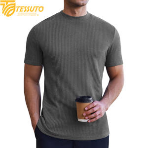 Pulls en tricot brodés pour hommes ODM 100% coton Couleur unie Motif entièrement respirant Séchage rapide Coupe-vent Haut d'hiver Confort - Product Image 5
