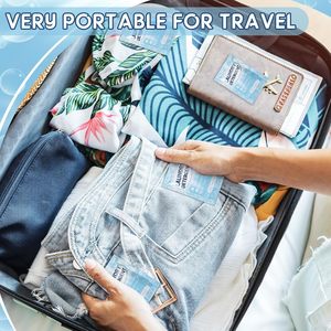 <b>Travel</b> <b>Laundry</b> <b>Detergent</b> Packets Bulk <b>Travel</b> Size Portable Single Use Liquid Soap Deep Clean Softening Bathroom Hostel - Product Image 3