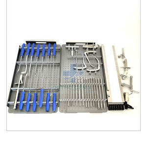 Juego de instrumentos de reconstrucción ACL PCL Manual de alta calidad, herramientas de artroscopia ortopédica de acero inoxidable con caja de esterilización - Product Image 1