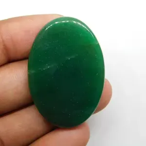 天然软玉凸圆形绿色软玉凸圆形松散正品珠宝制作石头价格实惠批量OEM