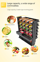 Distributeur automatique de hamburgers commercial TCN avec grand écran publicitaire pour hamburgers surgelés, repas chauds et aliments prêts à consommer