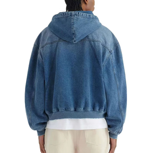 เสื้อฮู้ดซิปผ้าฟลีซคอตตอน 100% คุณภาพสูงสั่งทำพิเศษสำหรับผู้ชาย แจ็คเก็ตฤดูหนาวทรงโอเวอร์ไซส์แบบซักแล้ว สวมใส่สบาย เป็นมิตรกับสิ่งแวดล้อม ระบายอากาศได้ดี - Product Image 2