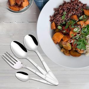 ชุดเครื่องใช้บนโต๊ะอาหารสีทองชุดมีดช้อนสแตนเลสโต๊ะรับประทานอาหารในครัวร้านอาหารโรงแรมช้อนแต่งงานจากอินเดีย - Product Image 6