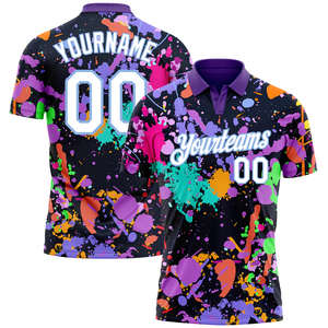 Polos de golf à impression personnalisée et sublimation Chemise polo de sport avec logo unisexe pour hommes et femmes - Product Image 5