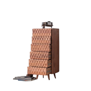 Commode à tiroirs en bois de manguier massif de style traditionnel fait à la main, écologique, durable, moderne, réglable, meubles de maison, salon - Product Image 2