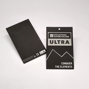 ป้ายแขวนติดแสตมป์สีเงินแบบแฟชั่นแผ่นฟอยล์สีเงินสีดำรีไซเคิลแผ่นป้ายแกว่งกระดาษเคลือบเงาแบบจุด UV - Product Image 2