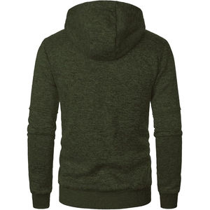 เสื้อฮู้ดดี้ผู้ชายคุณภาพสูง ผ้าฝ้าย 100% ทรงโอเวอร์ไซส์ ลายเรียบ ซิป บริการ OEM ผลิตตามสั่ง ขายส่ง สำหรับฤดูหนาว ระบายอากาศได้ดี แห้งเร็ว - Product Image 5