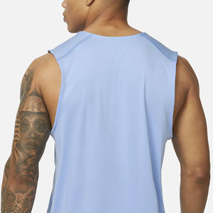 Camiseta sin mangas de gimnasio sin mangas de ajuste regular para hombre/ropa de verano al mejor precio camiseta sin mangas de secado rápido para hombre nuevo - Product Image 4