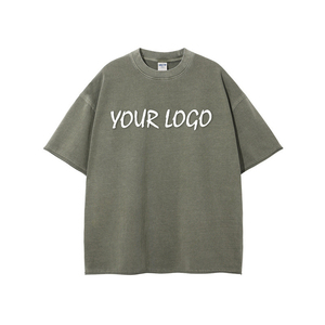 วินเทจที่กําหนดเองการพิมพ์กราฟิกวางไหล่ล้างเสื้อยืดที่กําหนดเองกรดล้างเสื้อยืดว่างเปล่าที่กําหนดเองขนาดใหญ่เสื้อยืดผู้ชาย - Product Image 5