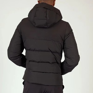 OEM Custom Logo <b>Warm</b> Simple Style Winter Quilted Down Coat Hooded Puffer <b>Jackets</b> Zip up Down <b>Jacket</b> for <b>Men</b> - Product Image 6