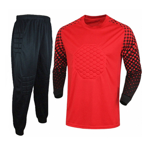 ชุดเสื้อผู้รักษาประตูแบบซับลิเมชั่นกันน้ำ ระบายอากาศได้ดี พร้อมแผ่นรอง ออกแบบเองได้  ชื่อ/หมายเลขทีมตามสั่ง ชุดกีฬาฟุตบอลชาย - Product Image 6