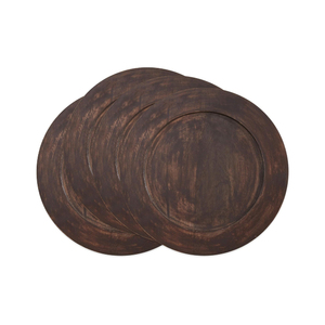 New Arrival Modern Wooden Charger Plates Premium Engraved Wood Charger Plates New Vintage Acacia Wood Charger Plates for Sale - Product Image 1