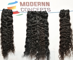 100% barato crudo sin procesar Natural 36 pulgadas ondulado paquetes proveedor virgen cutícula alineada Remy indio Extensiones de Cabello Humano Máquina - Product Image 6