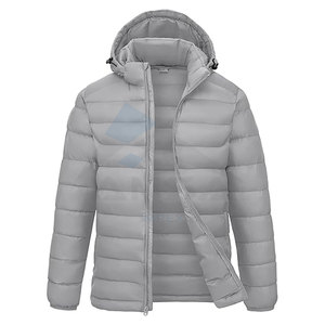 Veste matelassée à capuche pour hommes OEM Manteau d'hiver léger isolé à capuche détachable résistant à l'eau Poignets élastiques Ourlet réglable - Product Image 1