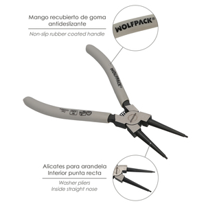 Pinze per Rondelle Interne Diritte 175 mm. Acero Din 5256 - Product Image 3