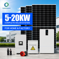 Système solaire domestique hors réseau 48V à phase divisée 20kW MPPT avec onduleur et stockage sur batterie lithium-ion en silicium monocristallin, montage BIPV