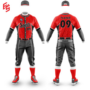 Uniforme Deportivo de Béisbol y Sóftbol de Alta Calidad, Transpirable, con Estampado o Liso, Tallas Grandes, Venta al Por Mayor, 100% Poliéster para Hombre - Product Image 4