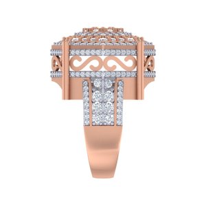 แหวนฮิปฮอปผู้ชายทองคำแท้ 10k ประดับเพชรเลี้ยงในห้องปฏิบัติการ แหวนแต่งงาน/หมั้นเพชรวินเทจสำหรับเธอ - Product Image 4