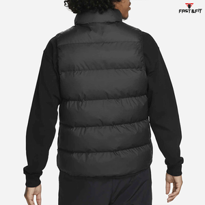 Veste bouffante sans manches extérieure légère de fabrication professionnelle coupe-vent hiver vers le bas hommes gilet à bulles - Product Image 2