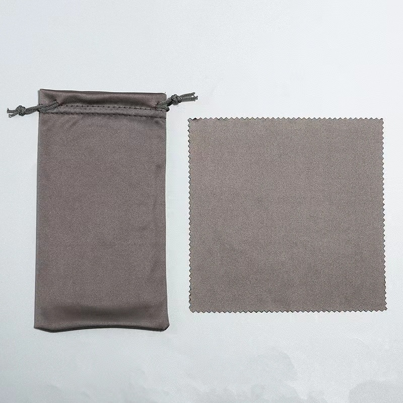 dark grey bag with cloth