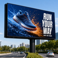 Écran publicitaire LED extérieur P5 960x960mm, boîtier en fer, affichage étanche IP65 pour mur de bâtiment