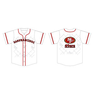 San Francisco Mays # 24 Maillots de baseball vintage classiques à col en V, service de personnalisation de logo OEM, respirants et à séchage rapide - Product Image 1