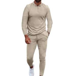 Vêtements de sport pour hommes Printemps et automne Costume deux pièces Sweat-shirt à capuche zippé et pantalon de survêtement Active Bottoms - Product Image 5