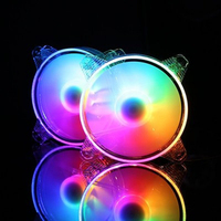 Venta directa de fábrica OEM de alto rendimiento 120mm CRYSTAL RGB VENTILADOR DE REFRIGERACIÓN LED VENTILADOR silencioso para PC Cajas de juegos de computadora Enfriadores de CPU