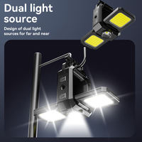 Brightenlux petite poche USB Rechargeable lampe de poche magnétique extérieure forte lumière métal 18650 Mini Cob EDC porte-clés lampe de poche