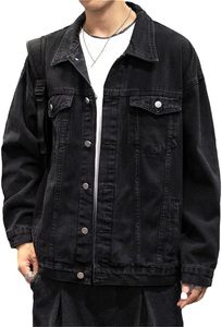 High Quality Luxury Streetwear <b>Punk</b> Denim Custom Logo 100% Cotton Black Zip Winter Thin Reversible Breathable <b>Jacket</b> Men - Product Image 3