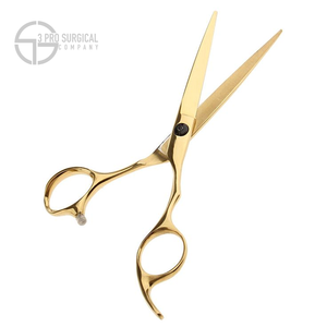 3PRO Ciseaux professionnels pour éclaircir les cheveux Lames en titane de haute qualité Pointes droites et émoussées sans couture avec poignée en caoutchouc - Product Image 4