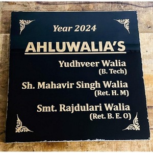 Placa de Identificación Personalizada de Mármol Natural Premium, Grabada, Estilo Art Deco, para Colgar en la Pared, Letrero de Escritorio, Número de Puerta, Oficina, Fabricante de Artesanías - Product Image 6