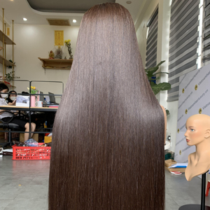 Super double tirage vietnamien Remy, extension de cheveux humains vierges droits en os, paquet de cheveux vietnamiens bruts - Product Image 1