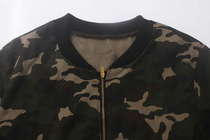 <b>Women's</b> <b>Jackets</b> Coats Stand Collar <b>Zip</b> <b>up</b> Bomber <b>Jacket</b> Ladies Fully Sublimated Cropped Bomber <b>Jackets</b> - Product Image 3