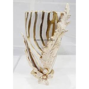 Juego de 3 floreros con revestimiento en polvo de color negro y madera de acacia de alta calidad, centro de mesa y decoración para el hogar - Product Image 3