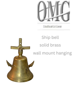 Campana de barco de ancla Campana de barco de latón macizo de 9 pulgadas decorativa para el hogar - Product Image 6