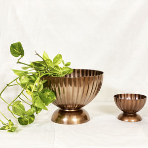 Florero de Metal de Primera Calidad para Interiores, Color Gris, Acabado con Recubrimiento en Polvo, para Decoración de Piso, Florero para Mesa - Product Image 4