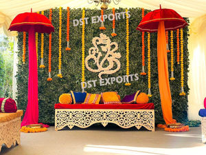 Columpio de Jhula antiguo para decoración musulmana Mehndi, Columpio de boda musulmán real para noche Mehndi, Jhula tallada clásica para eventos Mehndi - Product Image 5