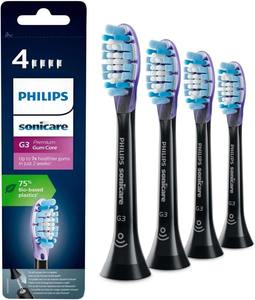 Têtes de brosse de rechange compatibles Premium Gum Care BrushSync, 4pk, noir-HX9054/33 - Product Image 6