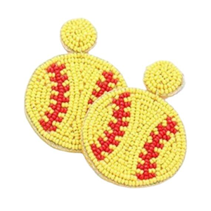 Boucles d'oreilles à clip en perles de rocaille motif Lapin de baseball, légères, tendance Pâques, modèles pendantes, perles post-designées - Product Image 4