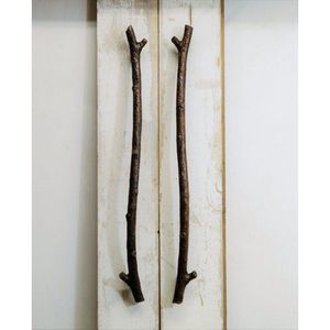 Poignée de tiroir de meuble antique noire en forme de branche d'arbre - POIGNÉE BRANCH D'ARBRÉE - Product Image 1