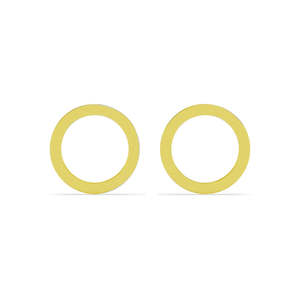 NOVAMART Fine Silver Noa Vintage Style Geometric <b>Stud</b> <b>Earrings</b> with Princess Cut <b>Turquoise</b> Diamond 14K/18K Gold Hoop Rose Main M - Product Image 1