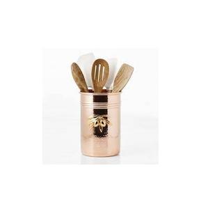 Porte-cuillère de cuisine en cuivre pour ustensile de cuisine porte-cuillère forme ronde repose-cuillère et clips de pot - Product Image 5