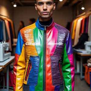 Proveedor de chaquetas de cuero a medida para diseñadores de moda Hecho en EE. UU. Chaquetas de cuero de diseño personalizado Fabricante de moda de EE. UU. - Product Image 1